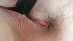 bbw beth fucks her wet pussy with a hairbrush
