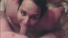 cumming on bbw andrea’s tits & face