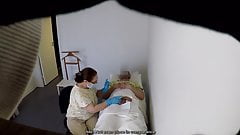 real exam (female doctor male patient)