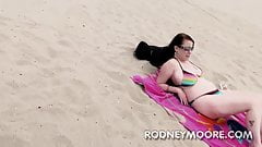 desire deluca bbw bikini at the beach sucking and fucking
