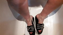 piss on bbw wife sandals