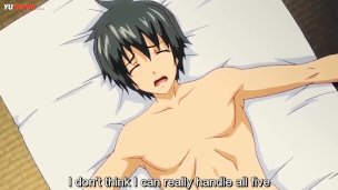 | hentai | hot teen has threesome and orgy with huge cock