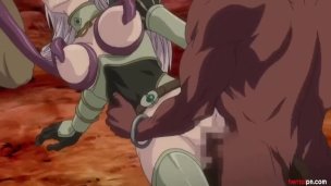 monstrous bull gives a hard pounding to hot anime babe