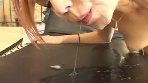 black dicks and messy teen face