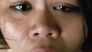 my tinder date takes huge facial