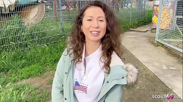 german scout – anal defloration sex for curly hair teen julia bach at pickup casting