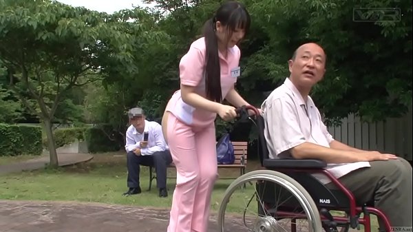 subtitled bizarre japanese half naked caregiver outdoors