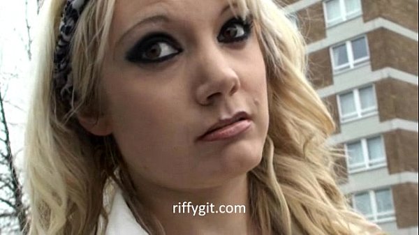 over made up blonde cheap common chav street whoring slag