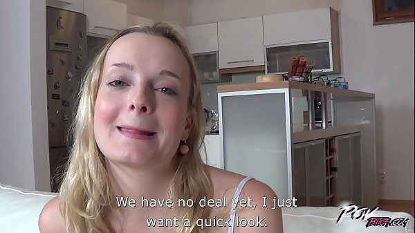 povbitch blonde slut came for sweet creampie and go