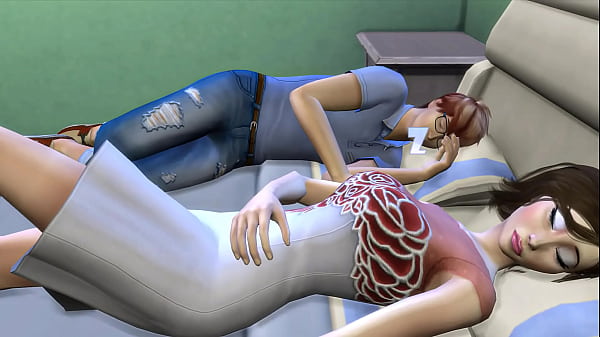 korean sister fucks brother after share bed waking him up bored sucking his cock with condom