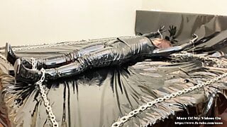 fetish full pvc bondage mummification play