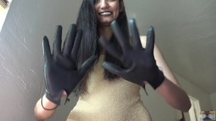 trying on leather gloves – safe for work?