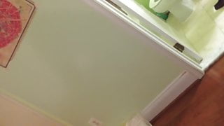 chinese girl wet while giving blowjob