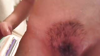 cutie pie shaving her pussy (2 of 3)