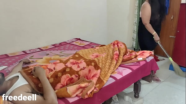 indian hostel maid fucking by students