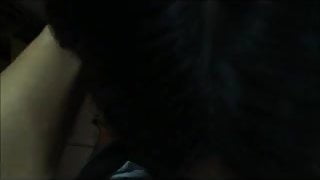 chinese cutie sucking cock in public bathroom