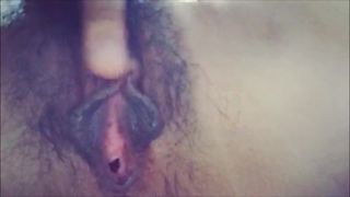 20yo chinese girl playing with her wet hairy pussy