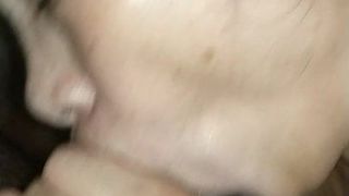 new chinese friend, first time sucks white cock 2, loves it.