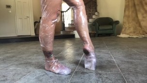 clear transparent plastic pointe shoe experiment