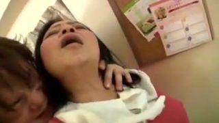 japanese granny gets a creampie