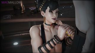 street fighter – chun-li dick sucking & swallowing (sound)