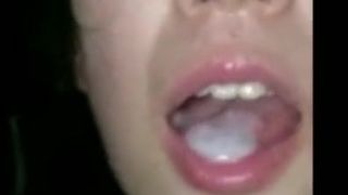 amateur japanese cum in mouth