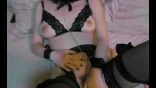 chinese amateur wife black stockings style