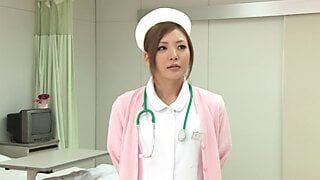 hot japanese nurse gets banged at hospital bed by a horny patient!