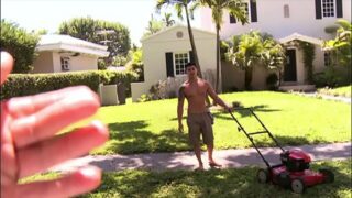 bus – asian straight hunter vance was mowing a lawn; we made him an offer he could not refuse