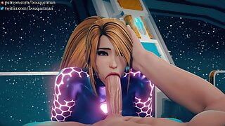 metroid – samus aran deepthroating & swallow cum (animation with sound)