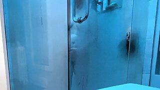 busty brunette gets peeked on in shower hentai nipples by andrewtatt