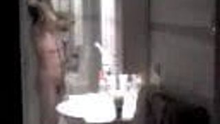 chinese granny in shower