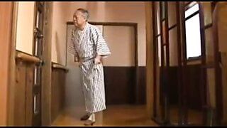 old man and sexy japanese young wife
